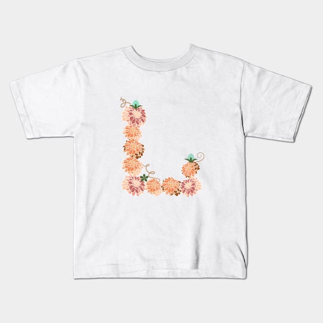 Letter L Kids T-Shirt by CTstudio